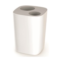 Контейнер для мусора Split для ванной комнаты, бело-серый