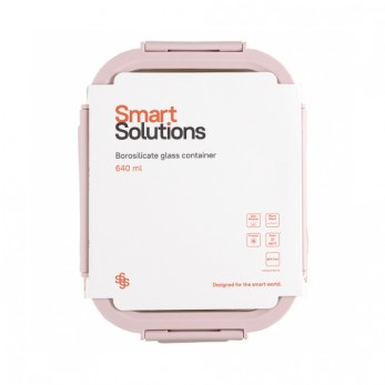 Контейнер в чехле Smart Solutions, 640 мл, розовый