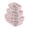 Набор контейнеров в чехле Smart Solutions, розовый, 3 шт.