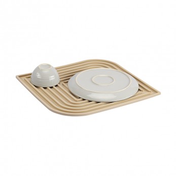 Коврик для сушки посуды Smart Solutions Dry Flex, 34,5х31,5 см, бежевый
