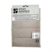 Набор салфеток-губок из микрофибры Smart Solutions Cozy Clean, бежевые, 2 шт.